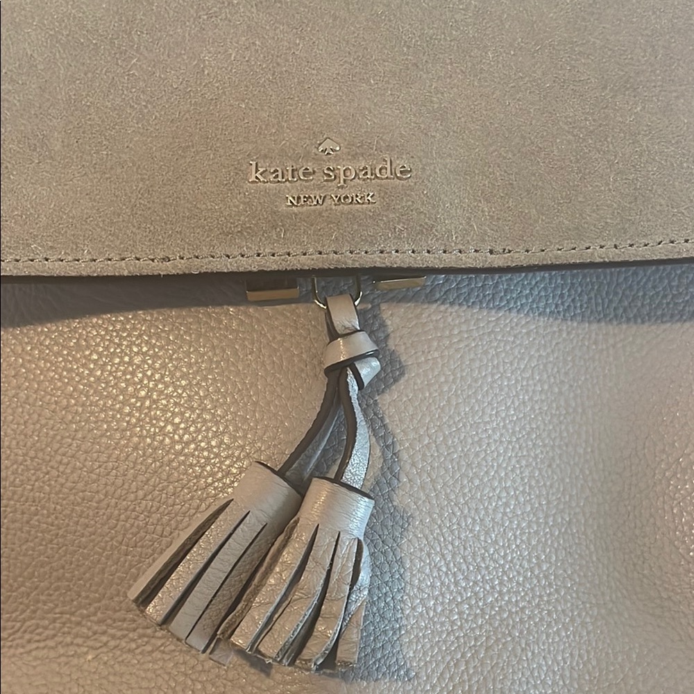 Kate Spade Gray Structured Leather Backpack - Picture 2 of 9